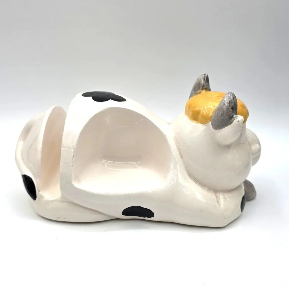 VTG Blonde Cartoon Cow and Babies Salt n Pepper Shakers Napkin Holder Set Taiwan